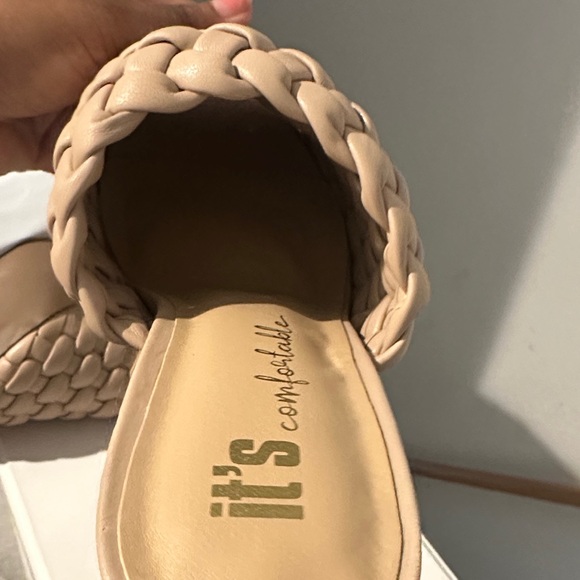 Women's Tan Woven Heeled Mules size 10 - Picture 5 of 9